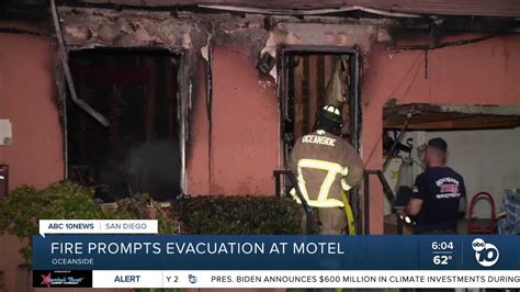 Guests displaced after fire at Oceanside motel